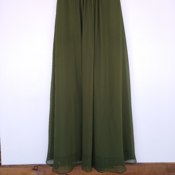 AZAZIE formal Olive green dress Womens size L - Picture 3 of 8